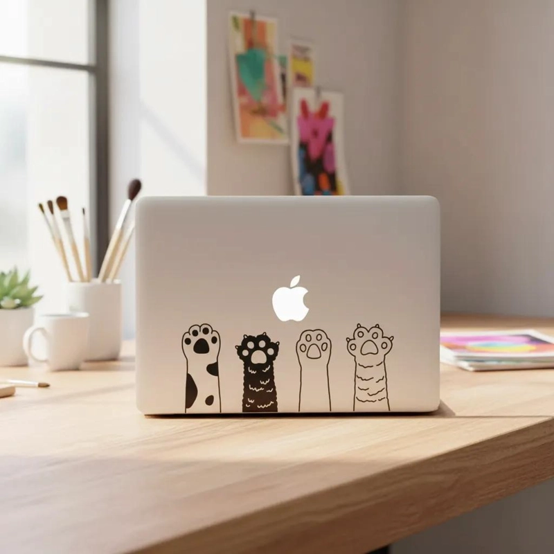 VINILOS ADHESIVOS DE PATITAS DE GATO PARA DECORAR - 1