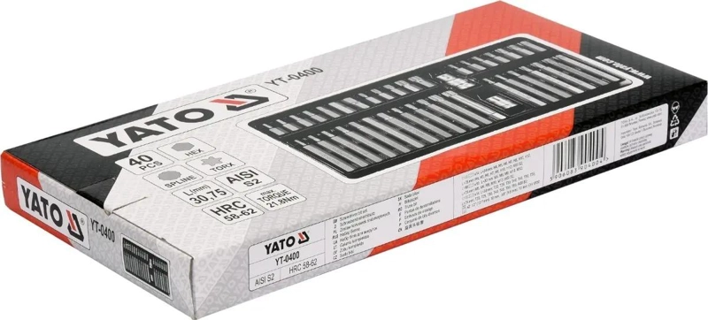 JUEGO DE PUNTAS TORX E IMBUS DE 40 PIEZAS EN CAJA METALICA - 1