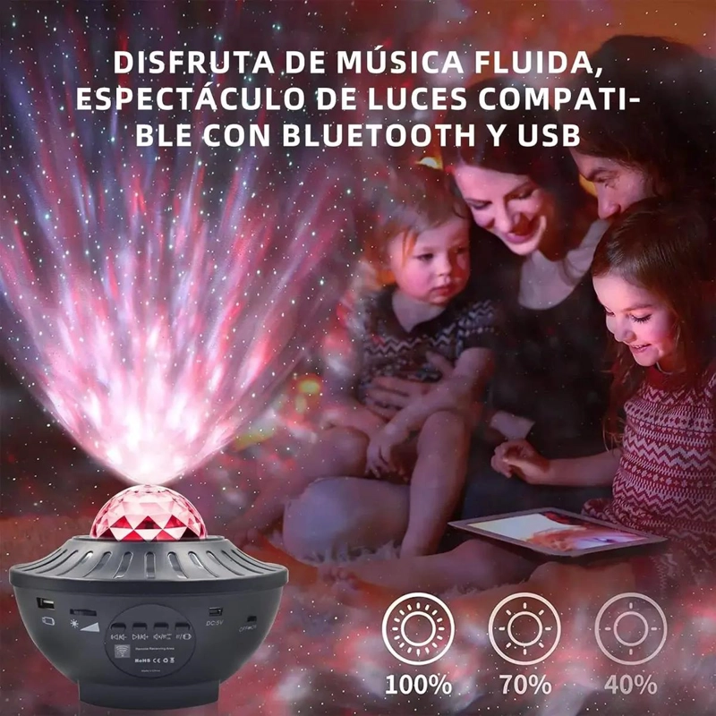 PROYECTOR DE ESTRELLAS LED CON CONTROL REMOTO Y ALTAVOZ - 8
