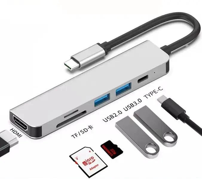 ADAPTADOR USB TIPO C 6 EN 1 PARA WINDOWS Y MACBOOK - 2