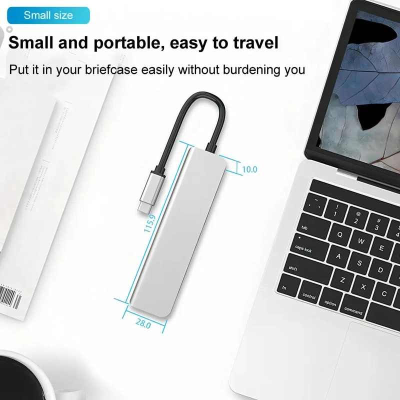 ADAPTADOR USB TIPO C 6 EN 1 PARA WINDOWS Y MACBOOK - 5