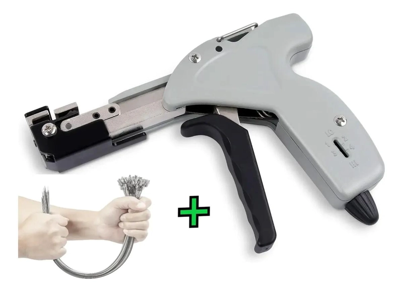 PISTOLA ALICATE PARA AMARRAS METALICAS CON 100 AMARRAS - 2