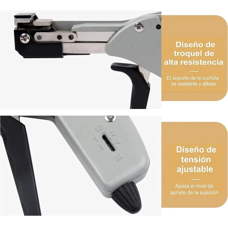 PISTOLA ALICATE PARA AMARRAS METALICAS CON 100 AMARRAS - 9