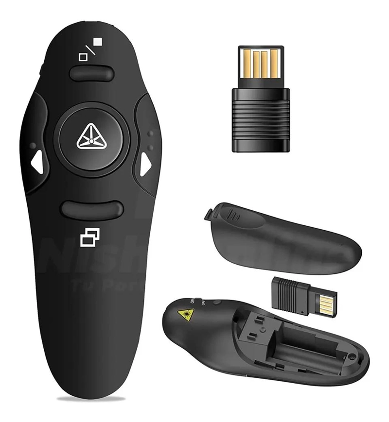 CLICKER INALAMBRICO PARA PRESENTACIONES CON PUNTERO LASER - 1