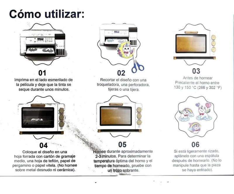 PAPEL TERMORETRACTIL IMPRIMIBLE A4 BLANCO 10 HOJAS ALTA CALIDAD - 5