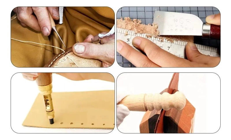 KIT DE 19 PIEZAS PARA TRABAJOS EN CUERO Y PIEL - 5