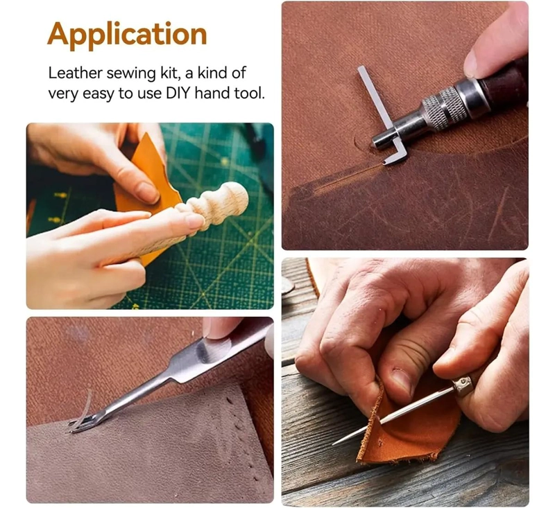 KIT DE 19 PIEZAS PARA TRABAJOS EN CUERO Y PIEL - 6