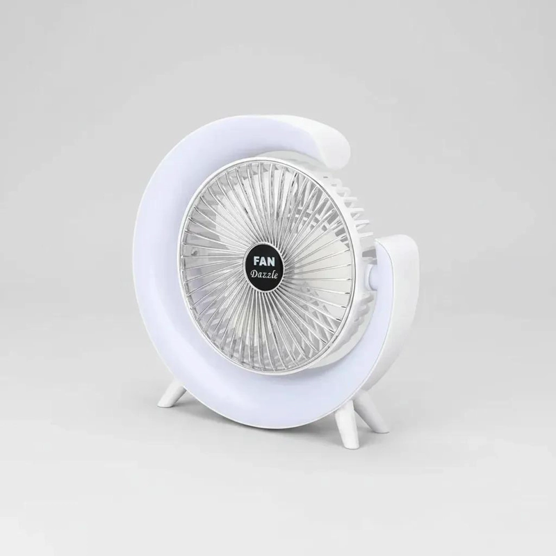 VENTILADOR PORTATIL USB DE ESCRITORIO CON LUCES LED MULTICOLORES - 1