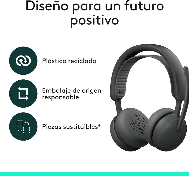 AUDIFONOS INALAMBRICOS CON CANCELACION DE RUIDO Y MICROFONO - 10