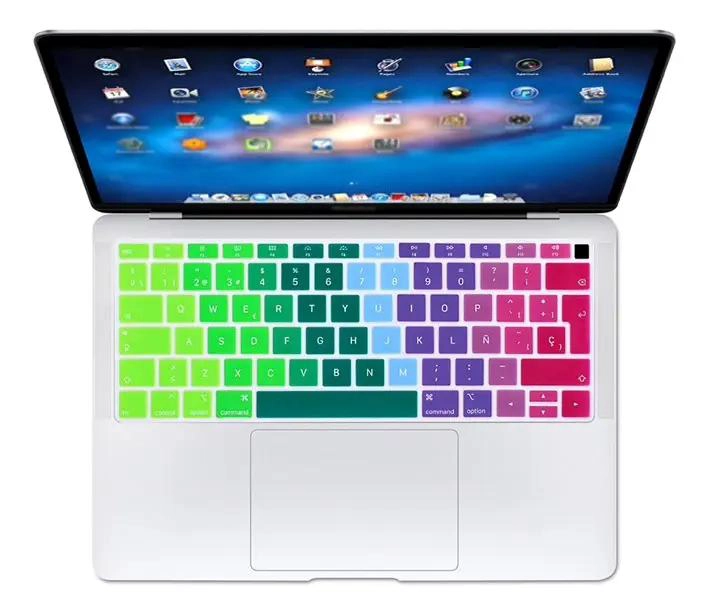 PROTECTOR DE TECLADO COLORIDO PARA MACBOOK AIR 13 PULGADAS - 1