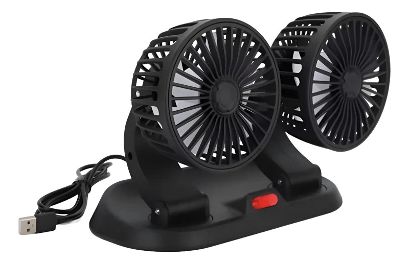 VENTILADOR USB DOBLE CABEZAL GIRATORIO Y PLEGABLE - 1