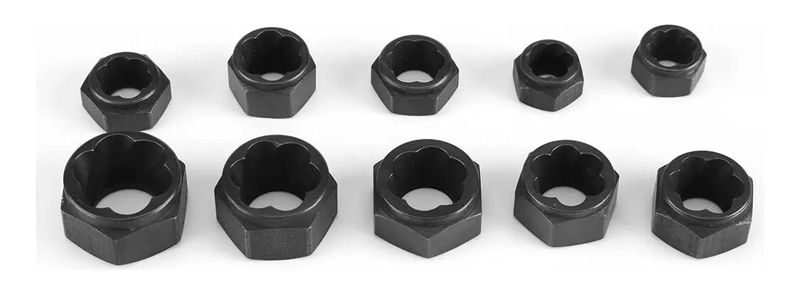KIT DE HERRAMIENTAS PARA QUITAR TUERCAS Y PERNOS DAÑADOS 10 PIEZAS - 4