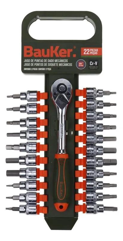SET CARRACA 3/8 PULGADAS 22 PIEZAS CON DADOS - 1