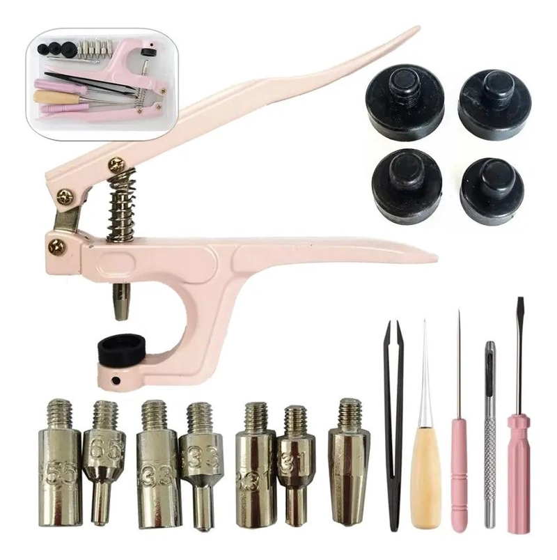 KIT DE REMACHADORA PARA BOTONES METALICOS EN TEXTILES - 1
