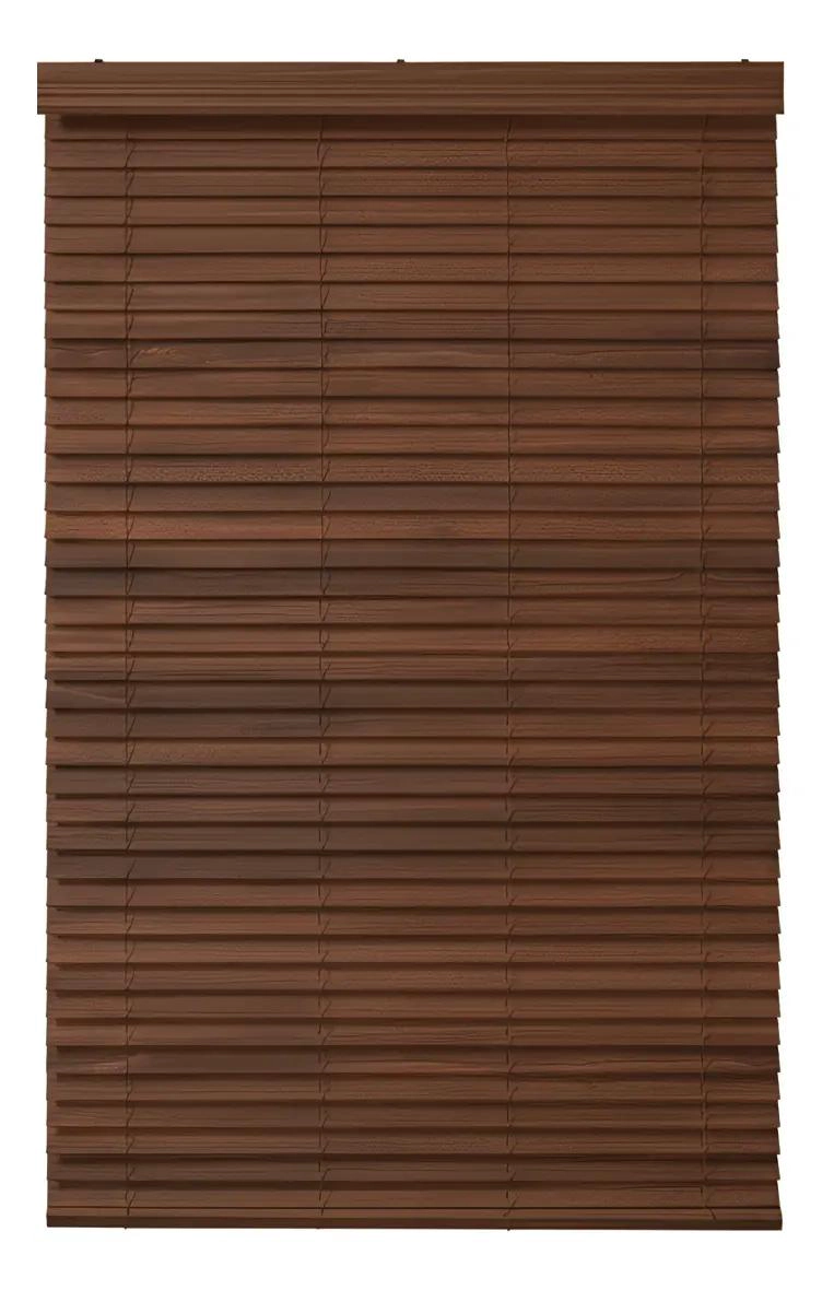 PERSIANA ROLLER MANUAL PVC ESTILO MADERA 120X250 CM COLOR CEREZO - 1