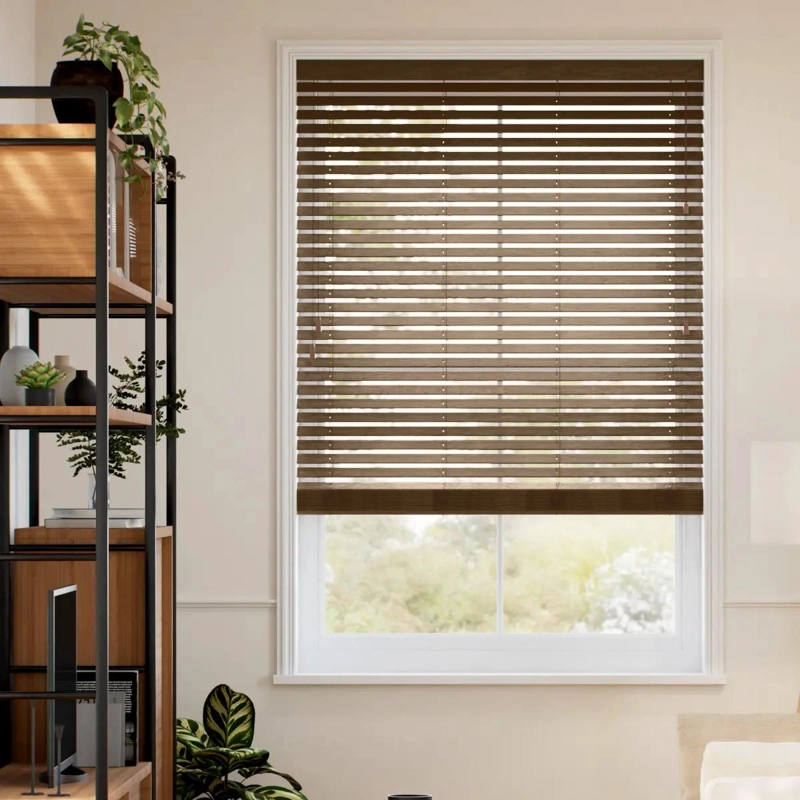 PERSIANA ROLLER MANUAL PVC ESTILO MADERA 120X250 CM COLOR CEREZO - 2