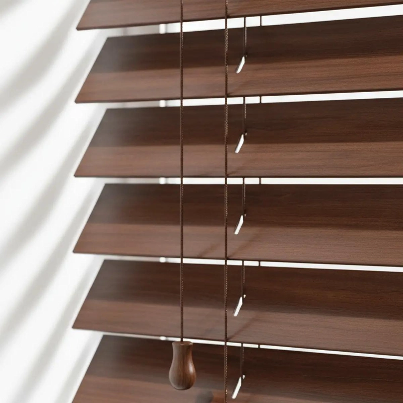 PERSIANA ROLLER MANUAL PVC ESTILO MADERA 120X250 CM COLOR CEREZO - 3