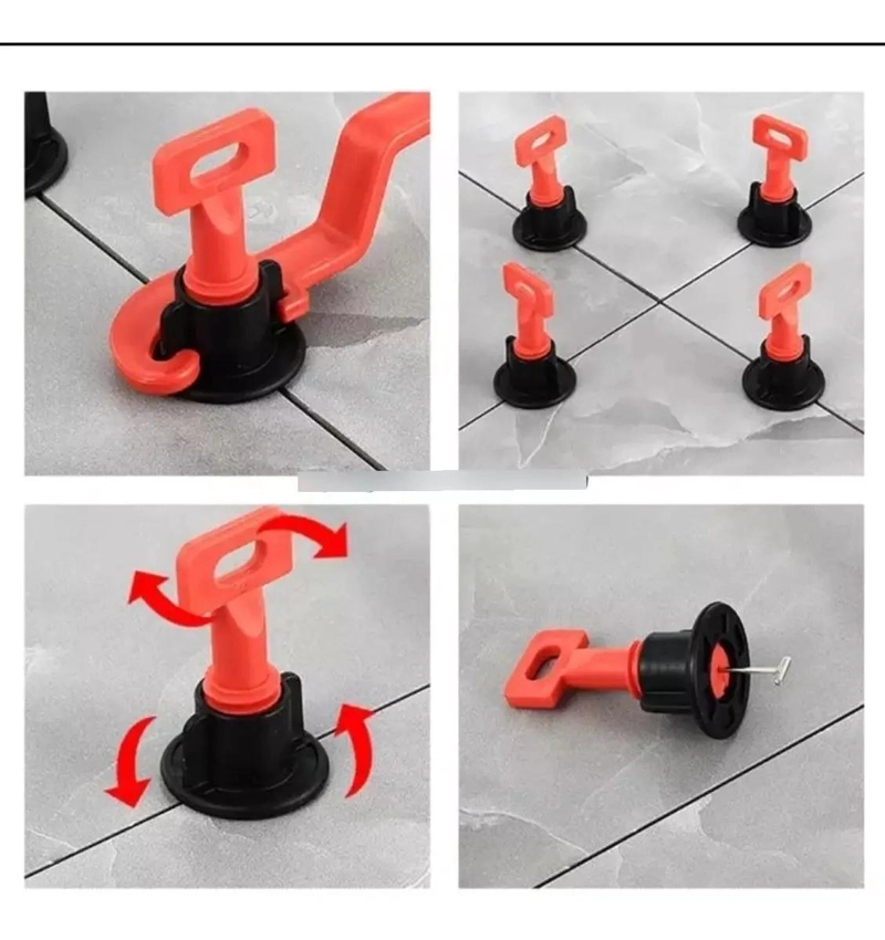 KIT NIVELADOR CERAMICAS REUTILIZABLES 50 PIEZAS PARA INSTALACION - 4