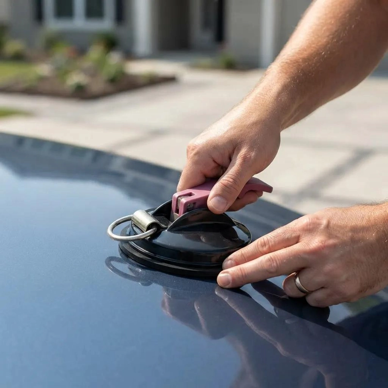 VENTOSAS PORTATILES PARA COLGAR ACCESORIOS EN AUTO Y CARPA - 6