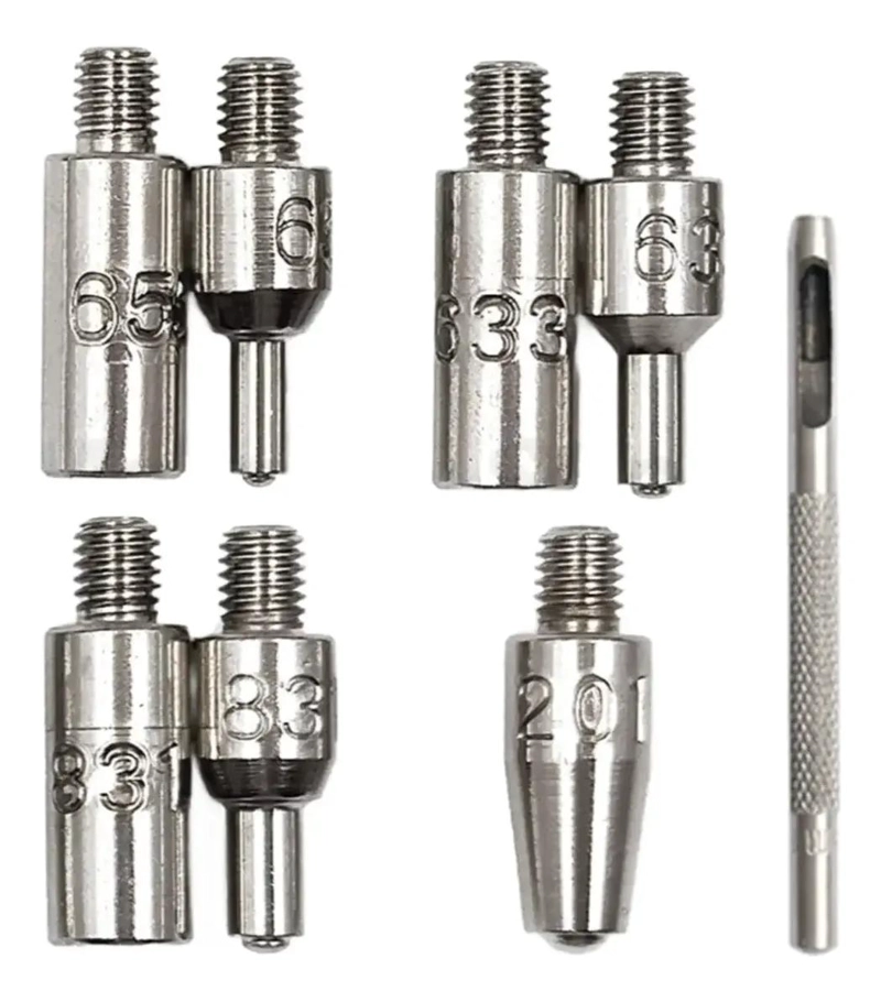 REMACHADORA DE BOTONES METALICOS CON MOLDES Y HERRAMIENTAS - 2