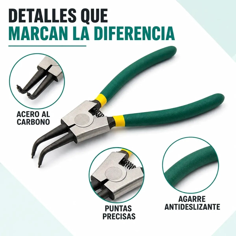 JUEGO DE ALICATES PARA ANILLOS DE SEGURIDAD 4 PIEZAS - 2