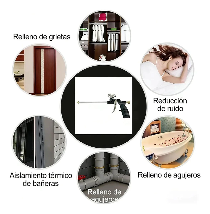 PISTOLA DE ESPUMA DE POLIURETANO PARA APLICACION PRECISA Y EFICIENTE - 5
