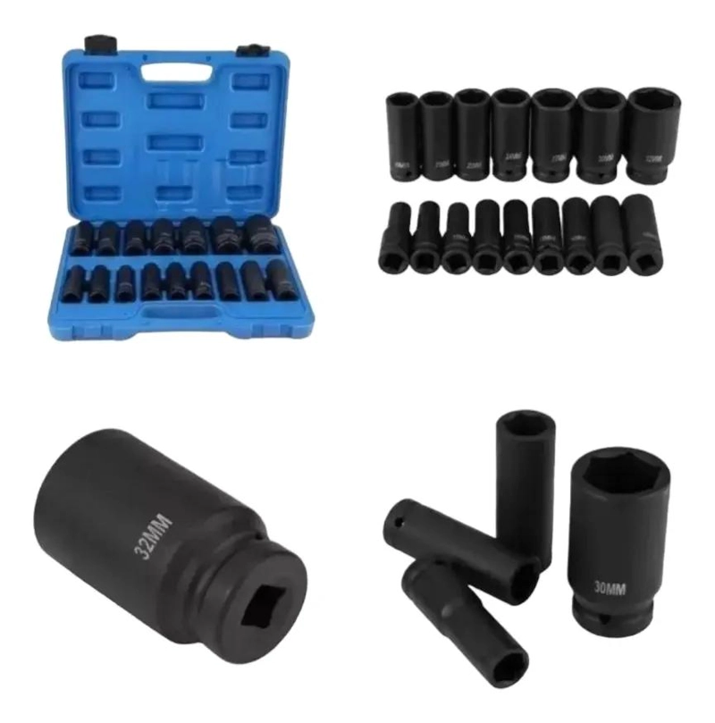 JUEGO DE DADOS DE IMPACTO 16 PIEZAS 1/2 PULGADA 10 A 32 MM - 3