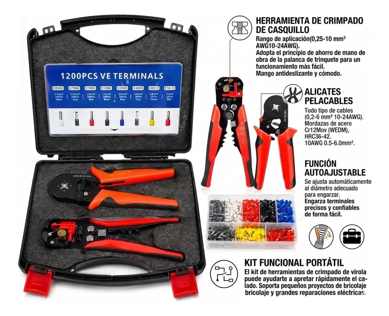 ALICATE CRIMPADOR PARA TERMINAL 44.45 CM - 3