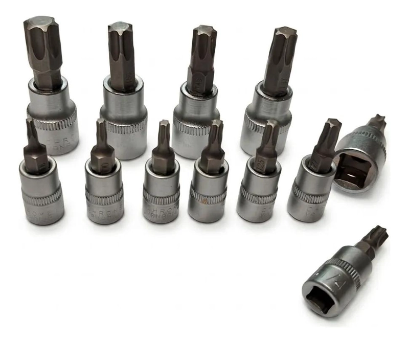 JUEGO DE DADOS TORX MACHO DE 1/4 Y 3/8 PARA MECANICA - 1