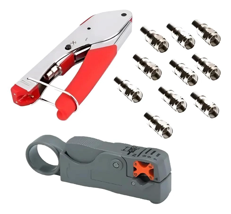 KIT DE HERRAMIENTAS PARA INSTALACION DE CABLES COAXIALES - 1