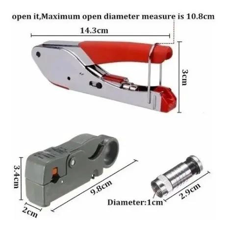 KIT DE HERRAMIENTAS PARA INSTALACION DE CABLES COAXIALES - 3