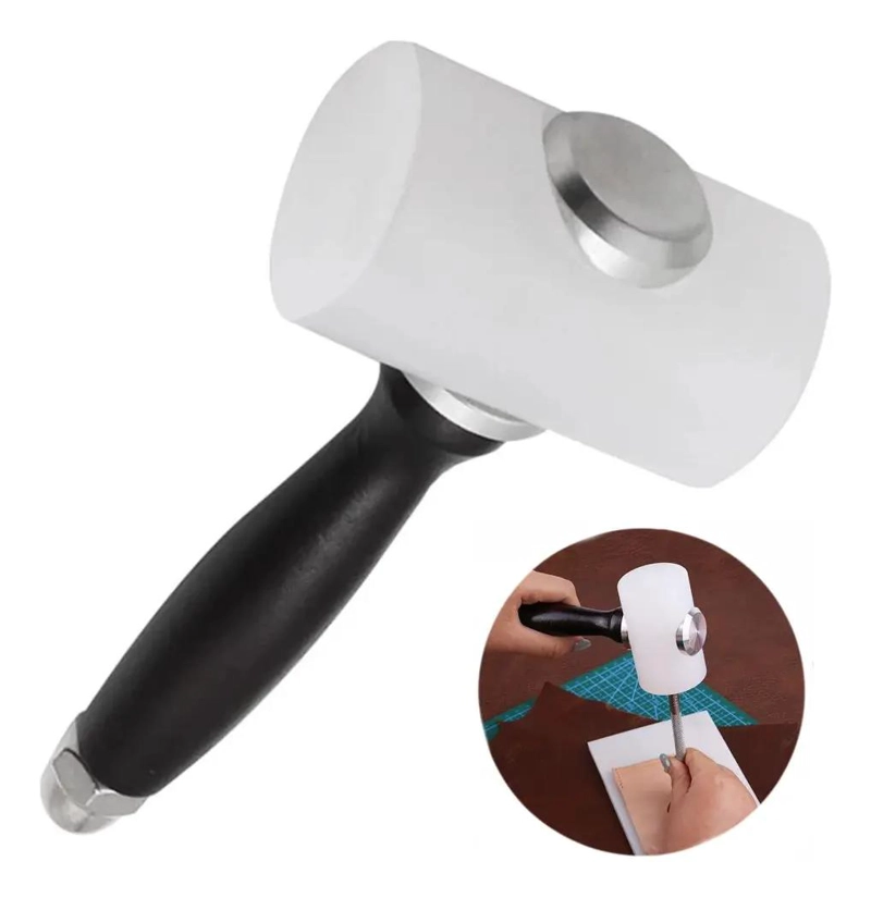 MARTILLO MAZO NYLON 19 CM CON MANIJA DE MADERA - 1
