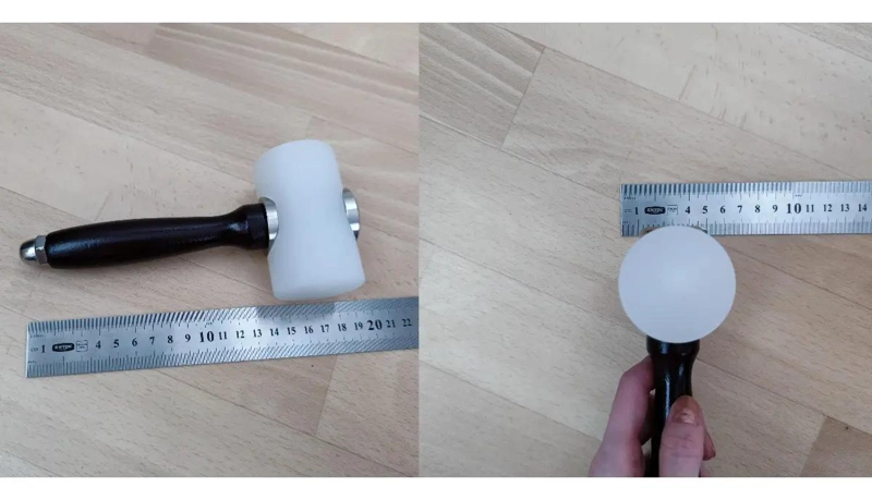 MARTILLO MAZO NYLON 19 CM CON MANIJA DE MADERA - 2