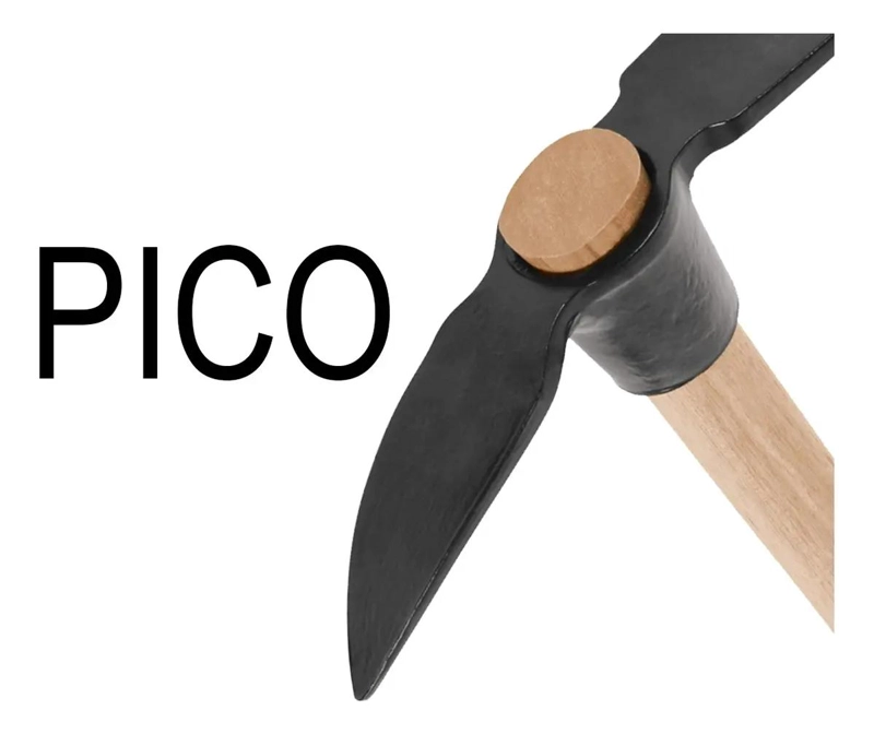 TALACHO-PICO CON MANGO DE MADERA IDEAL PARA JARDINERIA - 2