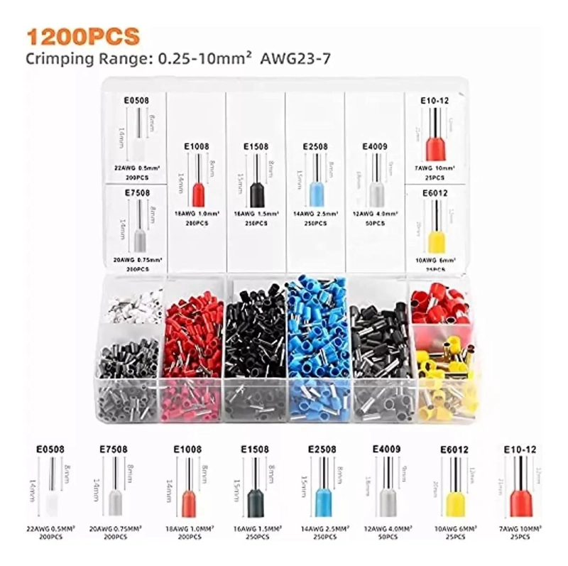 KIT DE CRIMPADO CON ALICATE Y 1250 TERMINALES DE CONEXION - 2