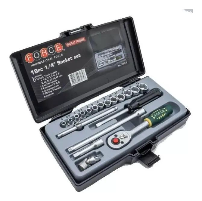 JUEGO DE DADOS 1/4'' 19 PIEZAS AJUSTABLES - 2