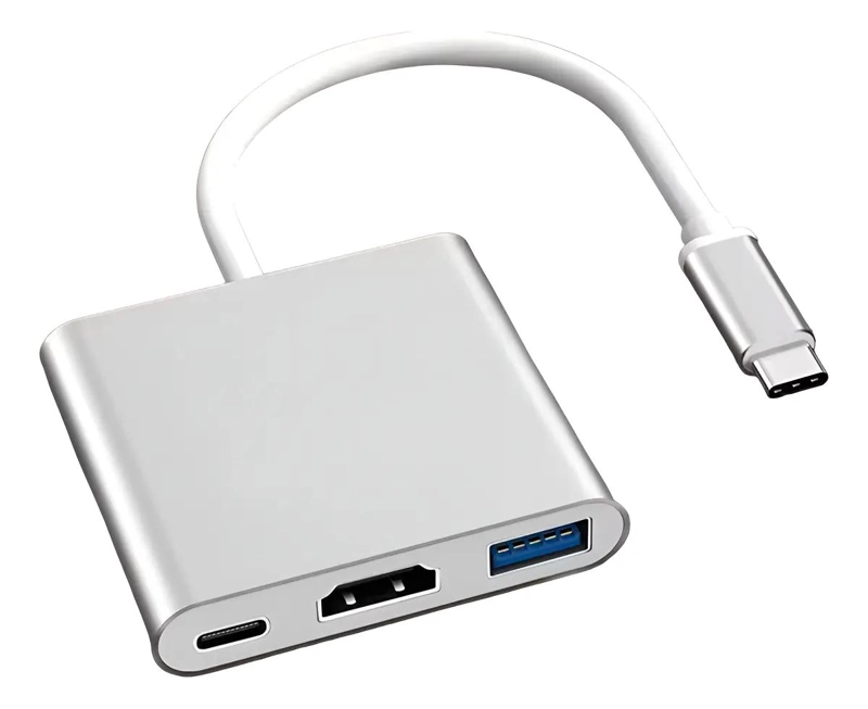 HUB ADAPTADOR USB TIPO C 3 EN 1 HDMI Y USB 3.0 - 1
