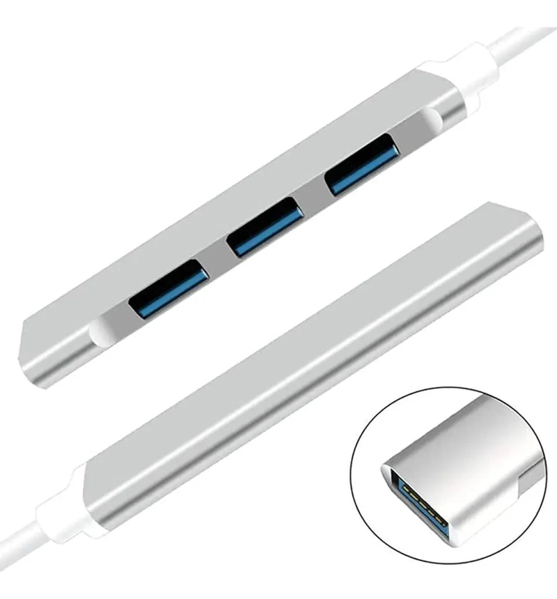 HUB USB 3.0 TIPO C CON 4 PUERTOS DE ALUMINIO - 2