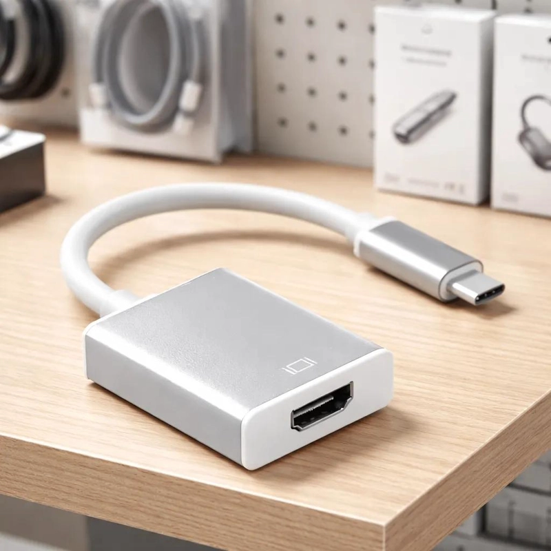 ADAPTADOR USB TIPO C A HDMI 4K PARA CONEXIONES ESTABLES - 5