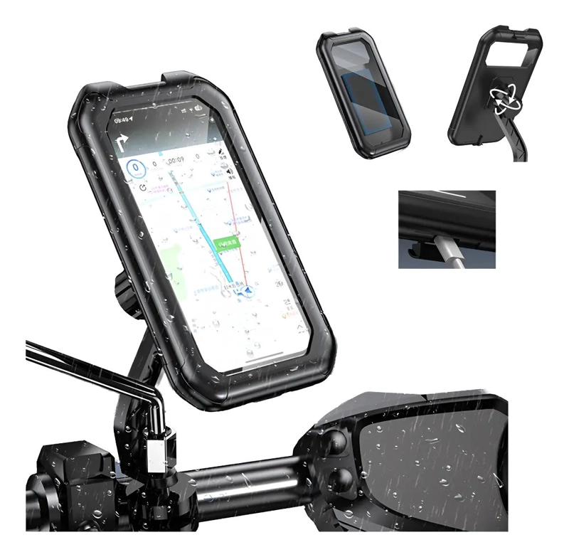SOPORTE CELULAR IMPERMEABLE 360° PARA BICICLETA Y MOTO - 1