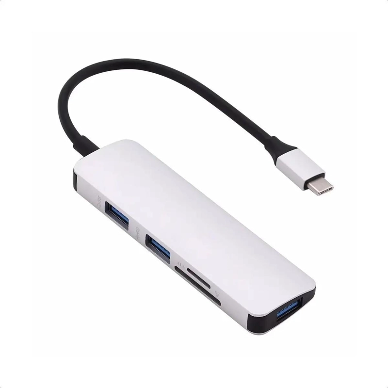 ADAPTADOR HUB USB TIPO C MULTIFUNCIONAL 5 PUERTOS - 1
