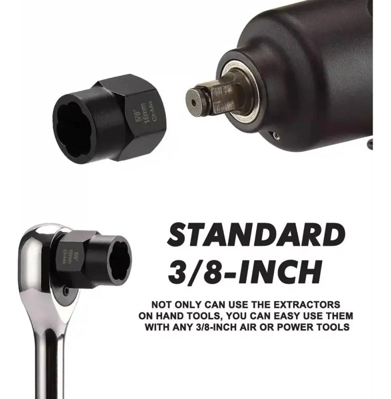 SET DE DADOS EXTRACTORES PARA PERNOS Y TUERCAS DE 6 A 19MM - 4