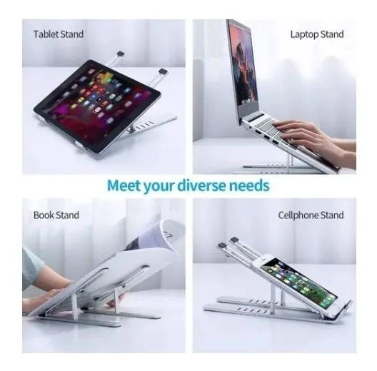SOPORTE DE ALUMINIO AJUSTABLE PARA NOTEBOOK PORTATIL - 7