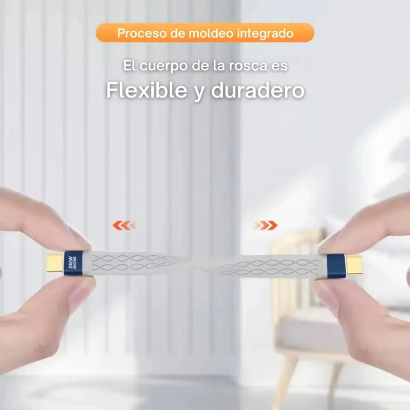 CABLE USB4 CORTO TIPO C 240W 40GBPS PARA VIDEO Y DATOS - 6