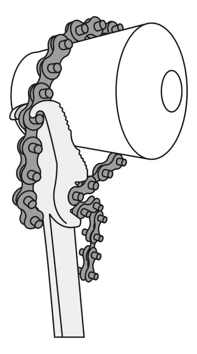 LLAVE UNIVERSAL CON CADENA DE 45 CM PARA HERRAMIENTAS - 2