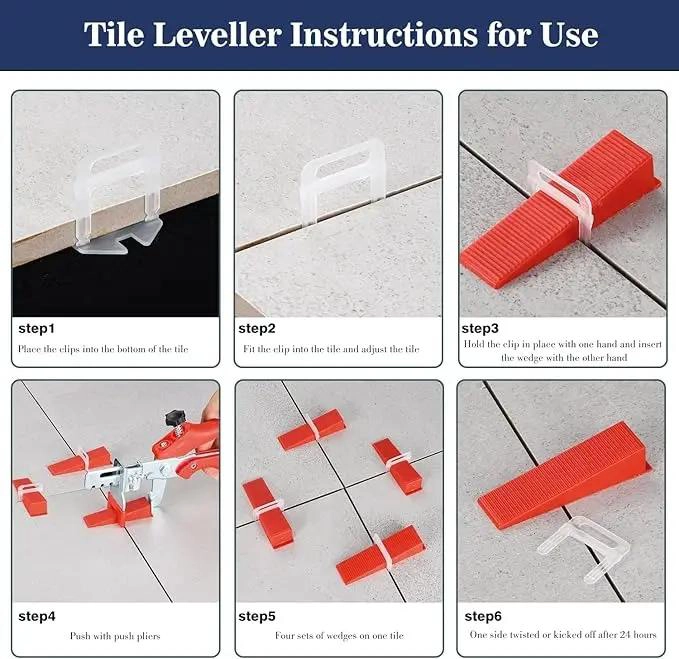 KIT NIVELADOR PARA CERAMICOS CON CUÑAS Y CLIPS - 7