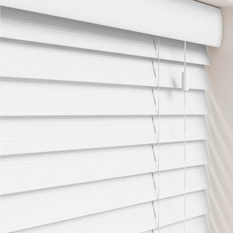 PERSIANA ROLLER MANUAL PVC ESTILO MADERA 50 MM 200X165 CM COLOR BLANCO TEXTURADO - 3