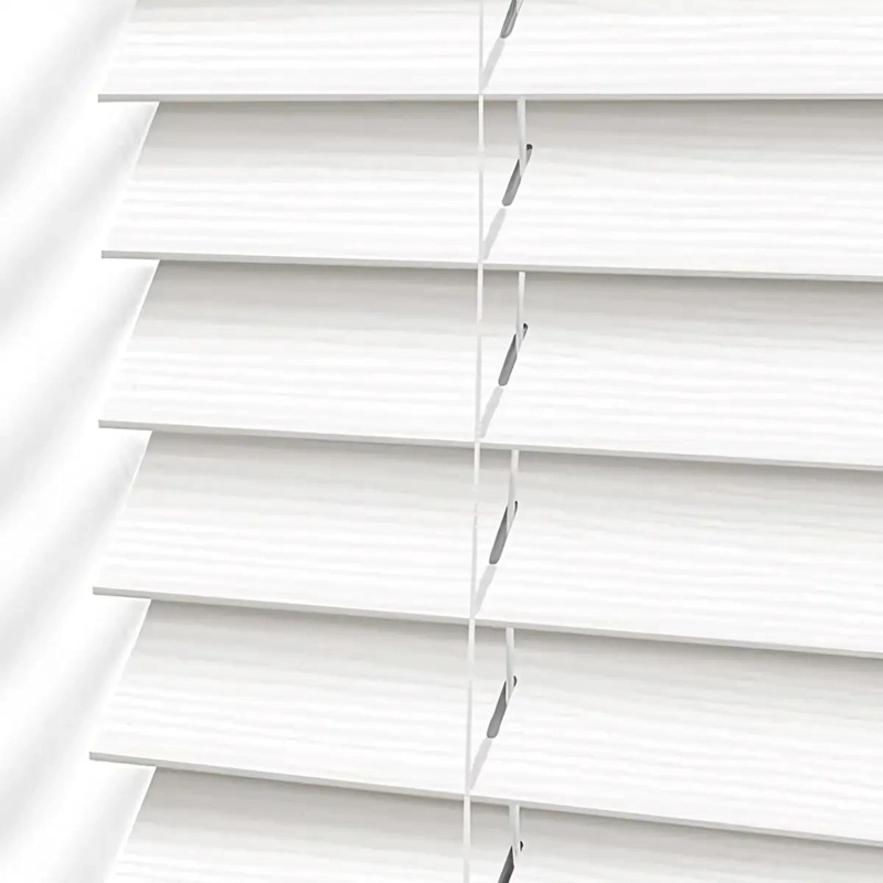 PERSIANA ROLLER MANUAL PVC ESTILO MADERA 50 MM 200X165 CM COLOR BLANCO TEXTURADO - 4