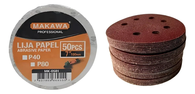 DISCOS DE LIJA AL AGUA 80 GRANOS PACK 50 UNIDADES - 1