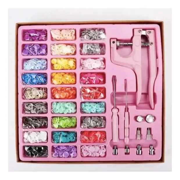 PINZA REMACHADORA Y BROCHES PLASTICOS PARA COSTURA 270 PIEZAS - 2